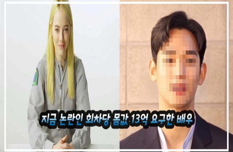 지금 논란인 회차당 몸값 13억 요구한 배우
